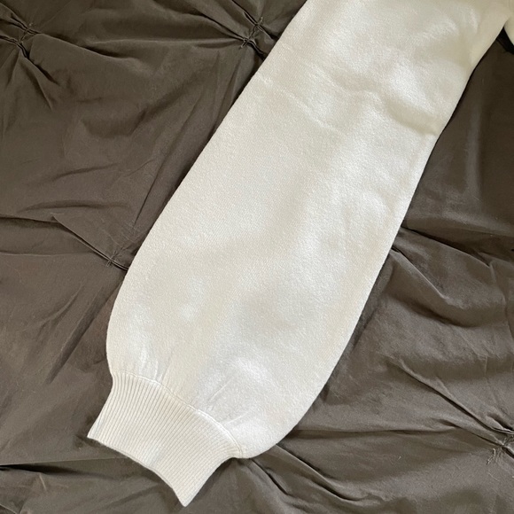 NWT French Connection Babysoft Balloon Sleeve White Cardigan - Picture 3 of 3
